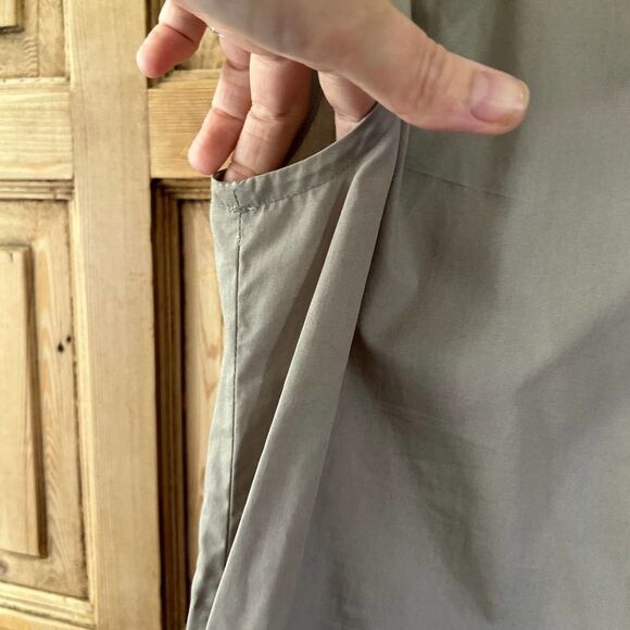 AllSaints US 2 / UK 6 Vesta Dress Cotton Lightweight‎ Lace Up Tank Taupe Gray - Picture 5 of 10